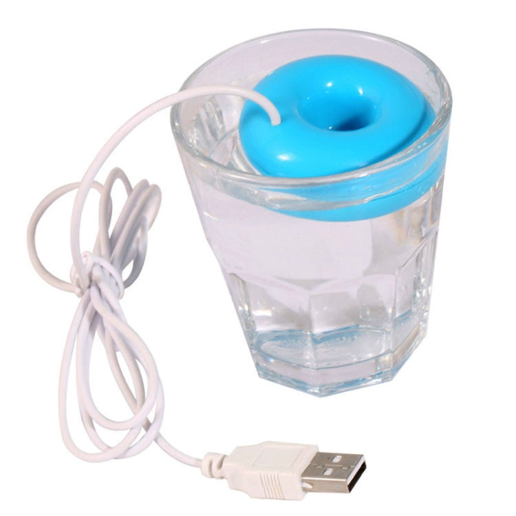 Máy tạo ẩm không khí mini USB hình bánh donut, màu xanh, màu hồng, màu trắng