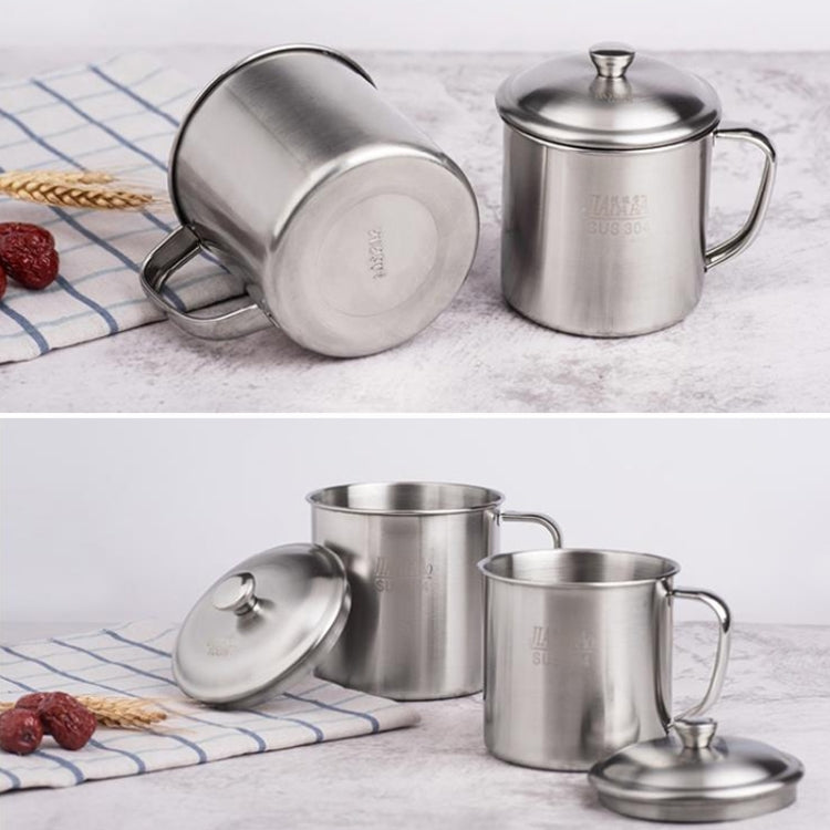 Bộ 5 cốc thép không gỉ 304 dày extra, cốc miệng trẻ em có tay cầm và nắp, cốc uống nước gia đình người lớn, kích thước 7cm không nắp, 8cm có nắp, 9cm có nắp, 10cm có nắp, 11cm có nắp, 12cm có nắp