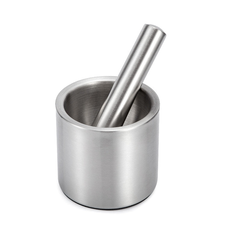 Dụng cụ nghiền tỏi bằng thép không gỉ 304, nồi nghiền tỏi, máy xay tỏi thủ công tại nhà, loại cột