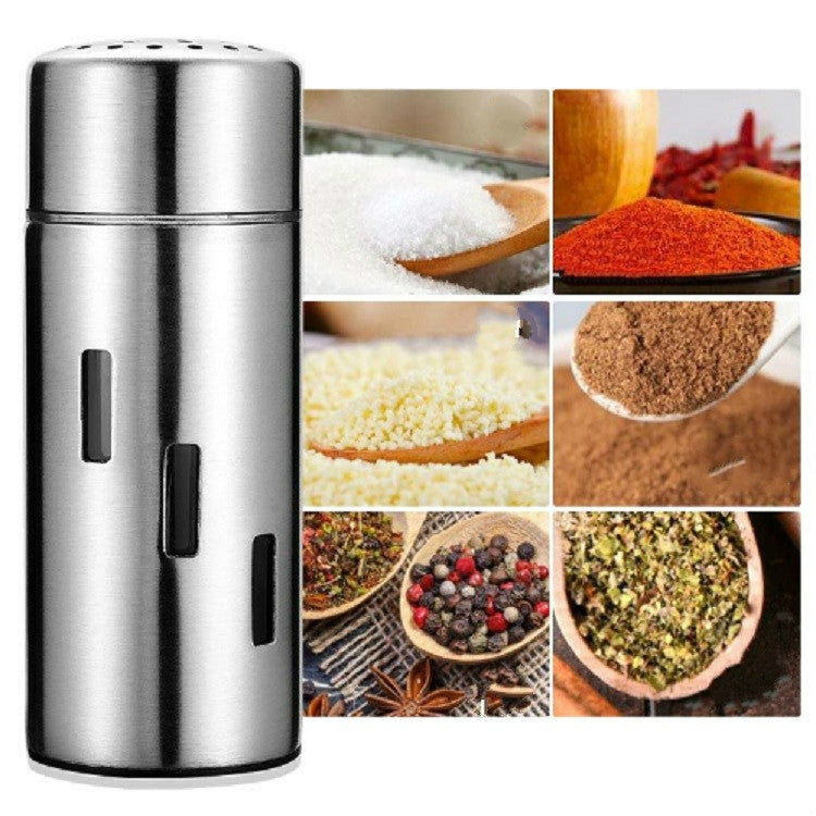 Bộ lọ gia vị, lọ ớt, lọ nước sốt bằng thép không gỉ, lỗ nhỏ, lỗ lớn, lưới
