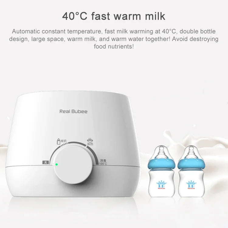 Máy tiệt trùng bình sữa đôi đa năng cho bé, máy hâm sữa điện 220V, máy hâm sữa