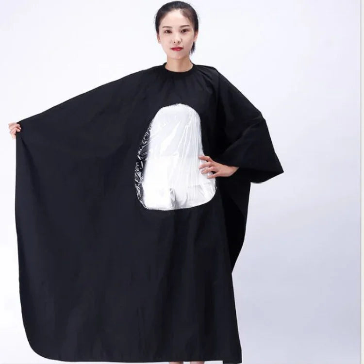 Áo choàng cắt tóc người lớn chống thấm nước trong suốt và có thể nhìn thấy, áo choàng cắt tóc chống thấm nước
