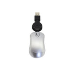 Chuột máy tính mini cáp USB rút gọn quang học công thái học 1600 DPI, chuột nhỏ gọn cho laptop