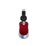 Chuột máy tính mini cáp USB rút gọn quang học công thái học 1600 DPI, chuột nhỏ gọn cho laptop