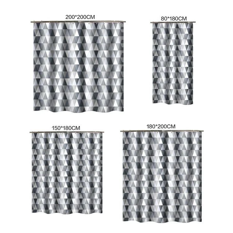 Rèm phòng tắm chống thấm nước vải polyester chống mốc, rèm tắm, 80x180cm, 80x200cm, 100x180cm, 100x200cm, 120x180cm, 120x200cm, 150x180cm, 150x200cm, 180x180cm, 180x200cm, 200x180cm, 200x200cm, 220x200cm, 240x200cm, 260x200cm, 280x200cm