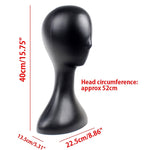 Mô Hình Đầu Manocanh Nhựa Nữ Mút Tóc Giả Kính Trưng Bày Màu Trắng/Đen/Tự Nhiên
