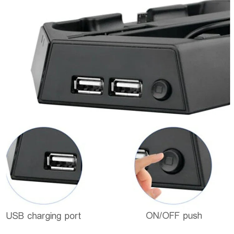 Giá Đỡ Chủ Đa Năng KJH PSLIM-03 Quạt Làm Mát Máy Siêu Mỏng Giá Đỡ Quạt Sạc cho PS4 / SLIM Console, PSLIM-03