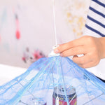 Vỏ Đậy Đĩa Lưới Gấp Ren, Vỏ Đậy Đĩa Chống Bụi In Hình, Vỏ Đậy Thức Ăn Chống Ruồi, Vỏ Đậy Đĩa Gấp Ren