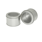 Nắp Trên Cửa Sổ Trời Tròn Sâu Trong Suốt, Hộp Thiếc Đựng Thức Ăn, Hộp Trà, Hộp Nướng Bánh, 9cm x 9cm x 6cm