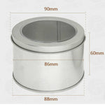 Nắp Trên Cửa Sổ Trời Tròn Sâu Trong Suốt, Hộp Thiếc Đựng Thức Ăn, Hộp Trà, Hộp Nướng Bánh, 9cm x 9cm x 6cm