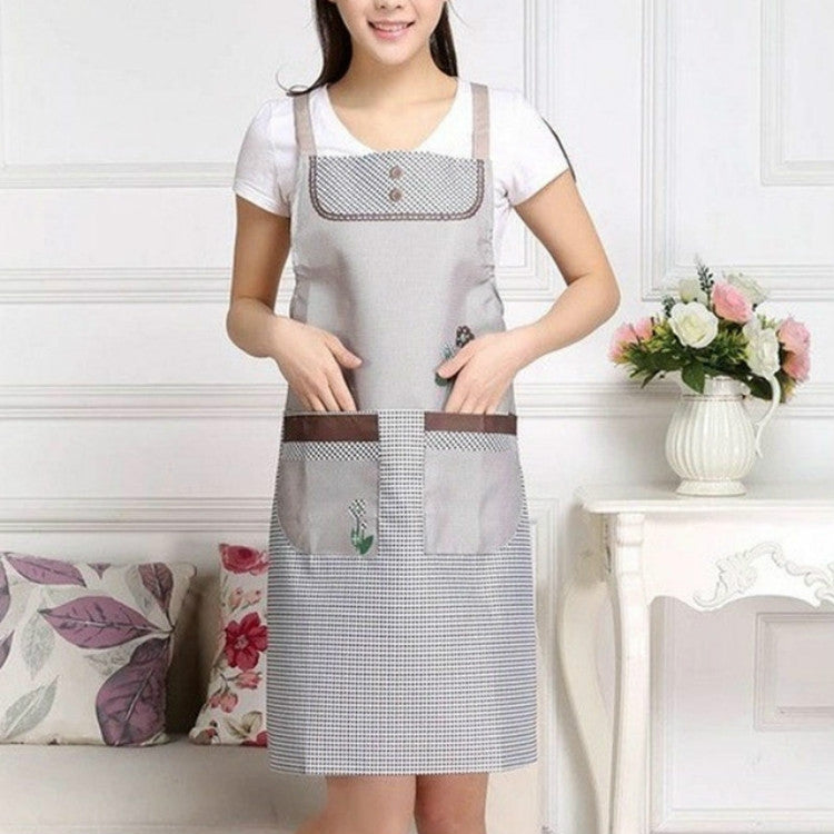 Tạp Dề Không Tay Chống Thấm Nước Lưới Cho Người Lớn, Có Túi Đôi