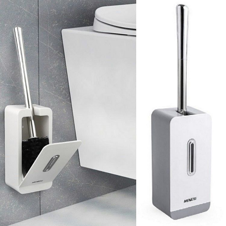 Bộ dụng cụ vệ sinh phòng tắm hộp đựng bàn chải nhà vệ sinh tay cầm dài hút chân không MENGNI