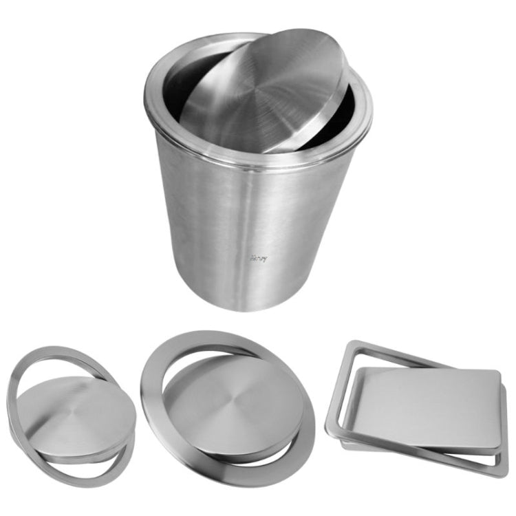 Nắp thùng rác bếp lật bằng thép không gỉ âm bàn, nắp tròn đường kính 20cm, gương tròn đường kính 24,5cm, hình vuông 16,2x22,7cm