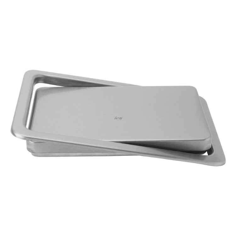 Nắp thùng rác bếp lật bằng thép không gỉ âm bàn, nắp tròn đường kính 20cm, gương tròn đường kính 24,5cm, hình vuông 16,2x22,7cm