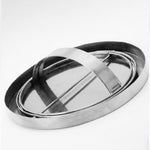 Nắp thùng rác bếp lật bằng thép không gỉ âm bàn, nắp tròn đường kính 20cm, gương tròn đường kính 24,5cm, hình vuông 16,2x22,7cm