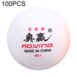 ROYING 10 cái bóng bàn tập luyện chuyên nghiệp ABS, đường kính: 40mm, màu trắng 3 sao, màu cam 3 sao