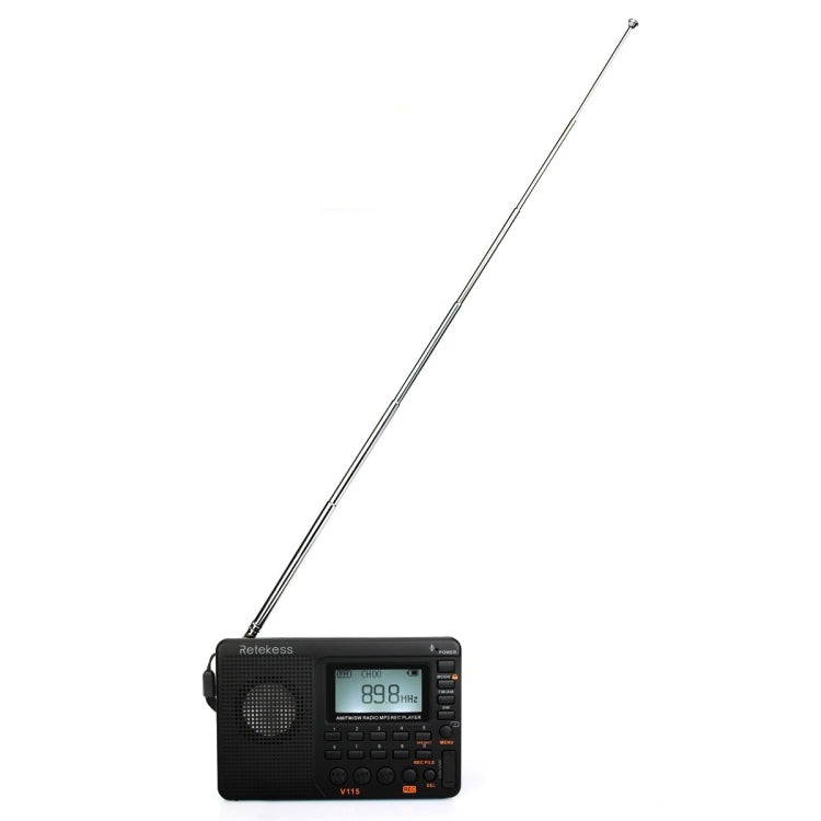 Máy nghe radio đa băng tần Retekess V-115 FM AM MP3 di động, V-115