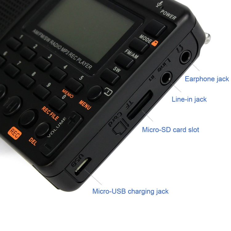 Máy nghe radio đa băng tần Retekess V-115 FM AM MP3 di động, V-115