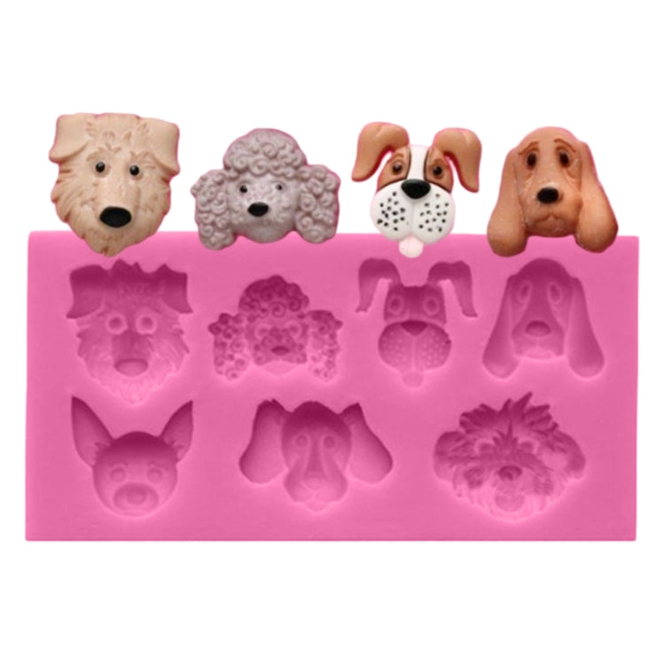 Khuôn trang trí bánh fondant silicone hình chó hoạt hình, hình chó