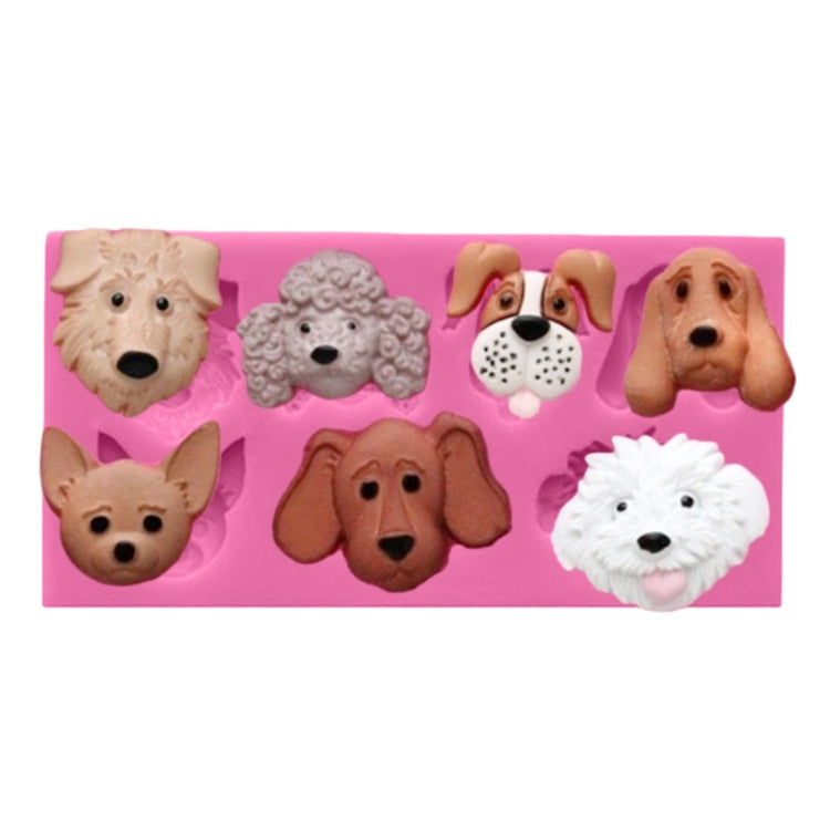 Khuôn trang trí bánh fondant silicone hình chó hoạt hình, hình chó