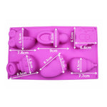 Khuôn làm bánh silicone hình đồ chơi trẻ em, làm thạch, pudding, socola, trang trí bánh, giao màu ngẫu nhiên, hình đồ chơi trẻ em
