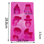Khuôn làm bánh silicone hình đồ chơi trẻ em, làm thạch, pudding, socola, trang trí bánh, giao màu ngẫu nhiên, hình đồ chơi trẻ em