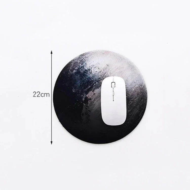 2 cái miếng lót chuột tròn 22cm họa tiết trái cây dễ thương, thảm bàn văn phòng
