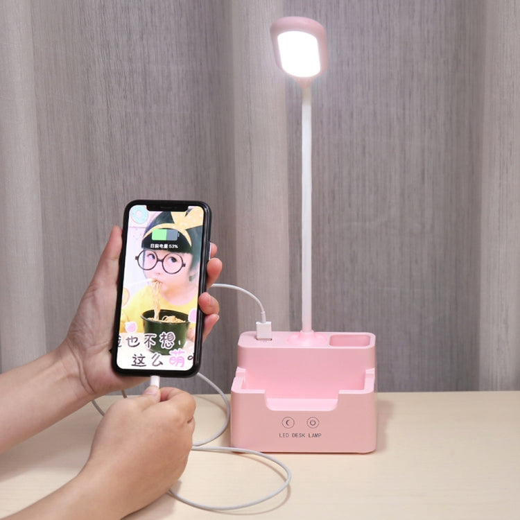 Đèn bàn LED cảm ứng bảo vệ mắt đa chức năng cho phòng ngủ học sinh sạc USB, có quạt, không quạt