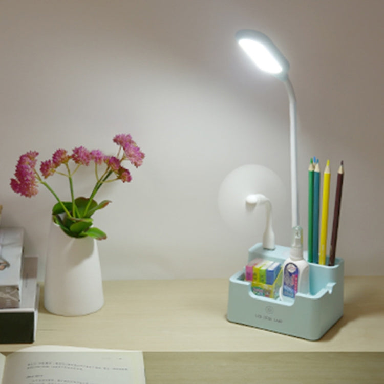 Đèn bàn LED cảm ứng bảo vệ mắt đa chức năng cho phòng ngủ học sinh sạc USB, có quạt, không quạt