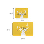 Thảm phòng tắm thấm hút nhanh khô chống trượt đất sét, 60 x 40 cm