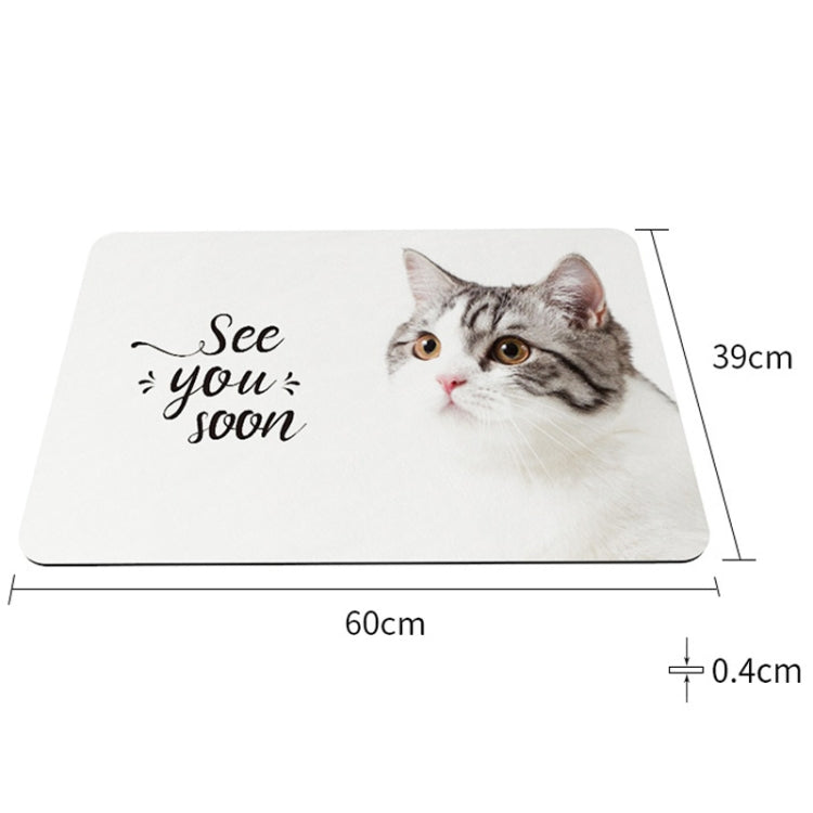 Thảm phòng tắm thấm hút nhanh khô chống trượt đất sét, 60 x 40 cm