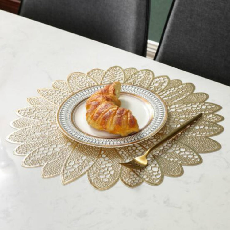 Tấm Lót Bàn Ăn PVC Hình Hoa Hướng Dương Phong Cách Châu Âu, Dụng Cụ Nhà Bếp, Tấm Lót Đồ Ăn, Lót Ly Cà Phê Trà