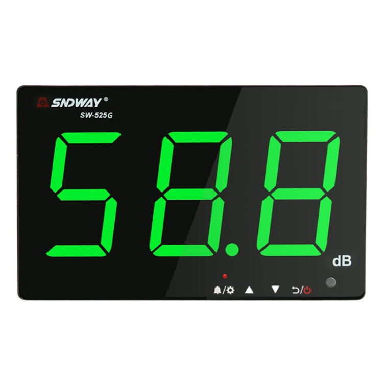 Máy đo tiếng ồn decibel màn hình lớn gắn tường SNDWAY 30~130dB, SW525B có bộ nhớ + USB, SW526A màn hình 18 inch, SW525G có bộ nhớ + USB màu xanh lá