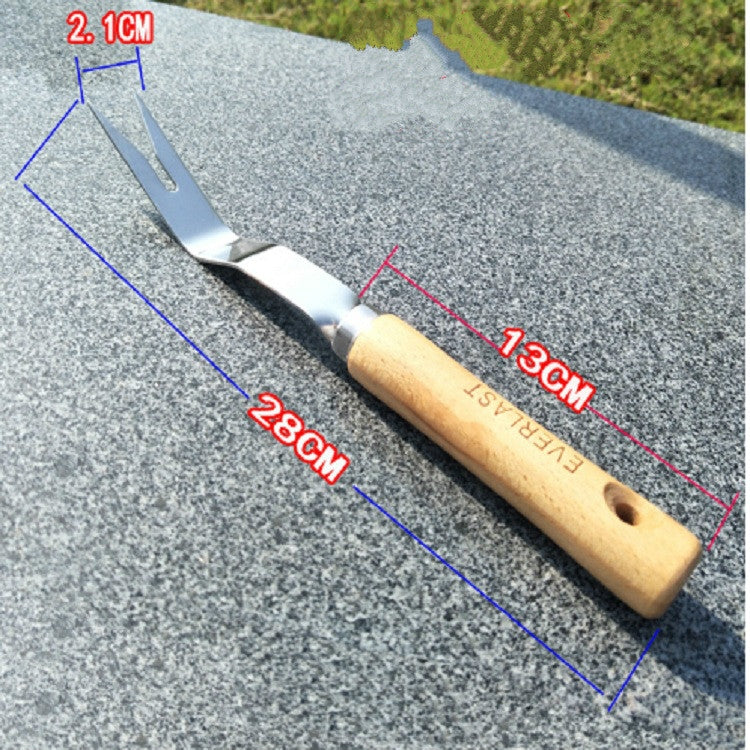 Dụng cụ nhổ cỏ bằng thép không gỉ dày, cán gỗ, dụng cụ nhổ cỏ cán gỗ