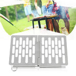 Lưới nướng BBQ gấp bằng thép không gỉ Phụ kiện dã ngoại BBQ di động, S 15x10.3CM, M 22.6x15.8CM, L 35.8x20CM