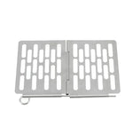 Lưới nướng BBQ gấp bằng thép không gỉ Phụ kiện dã ngoại BBQ di động, S 15x10.3CM, M 22.6x15.8CM, L 35.8x20CM