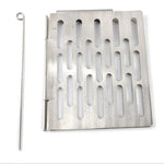 Lưới nướng BBQ gấp bằng thép không gỉ Phụ kiện dã ngoại BBQ di động, S 15x10.3CM, M 22.6x15.8CM, L 35.8x20CM