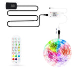 Đèn LED dây điều khiển âm thanh thông minh Bluetooth không chống nước 5050 RGB nhiều màu với điều khiển từ xa 24 phím, 5M 150 đèn LED, 5M 300 đèn LED, 10M 300 đèn LED, 10M 600 đèn LED, 15M 450 đèn LED, 15M 270 đèn LED, 20M 360 đèn LED, 30M 540 đèn LED