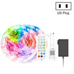 Đèn LED dây điều khiển âm thanh thông minh Bluetooth không chống nước 5050 RGB nhiều màu với điều khiển từ xa 24 phím, 5M 150 đèn LED, 5M 300 đèn LED, 10M 300 đèn LED, 10M 600 đèn LED, 15M 450 đèn LED, 15M 270 đèn LED, 20M 360 đèn LED, 30M 540 đèn LED