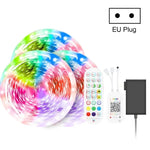 Đèn LED dây điều khiển âm thanh thông minh Bluetooth không chống nước 5050 RGB nhiều màu với điều khiển từ xa 24 phím, 5M 150 đèn LED, 5M 300 đèn LED, 10M 300 đèn LED, 10M 600 đèn LED, 15M 450 đèn LED, 15M 270 đèn LED, 20M 360 đèn LED, 30M 540 đèn LED