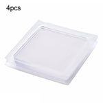 Bộ 4 miếng đệm silicone trong suốt chống rung, chống trượt cho máy giặt, miếng đệm silicone giảm chấn