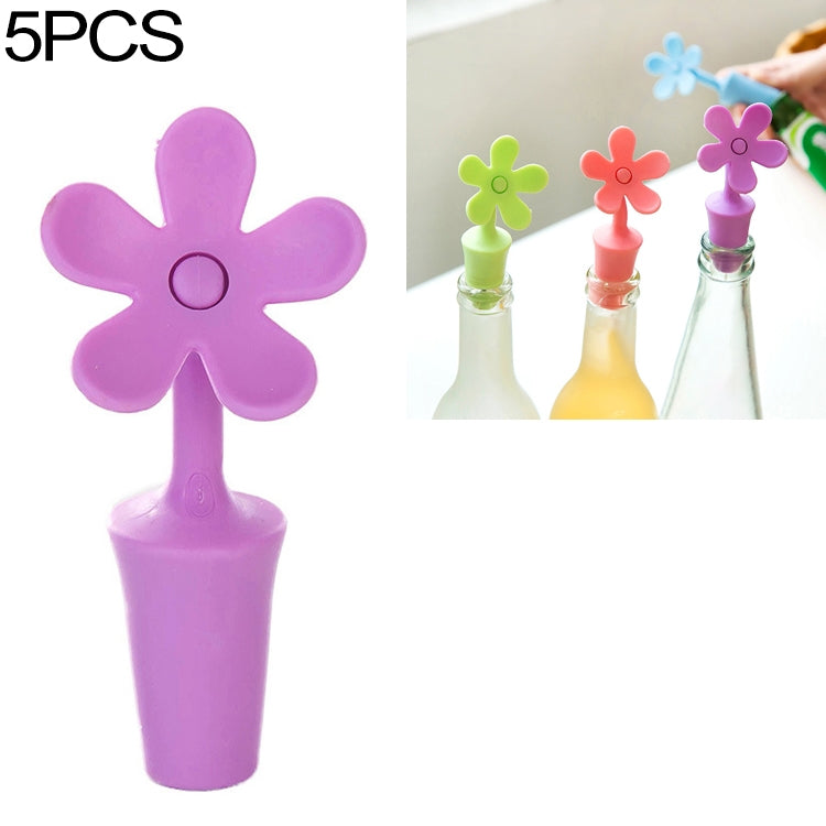 5 Cái Nút Chặn Rượu Silicone Hình Hoa, Nút Chặn Bia, 5 Cái Hình Hoa (Xanh Lá), 5 Cái Hình Hoa (Tím), 5 Cái Hình Hoa (Đỏ), 5 Cái Hình Hoa (Xanh Dương)