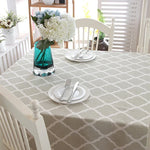 Khăn trải bàn ren cotton hình thoi màu xám, 60x60cm, 70x70cm, 90x90cm, 100x140cm, 120x120cm, 140x140cm, 90x150cm, 140x160cm, 120x160cm, 140x180cm, 130x180cm, 140x200cm, 140x220cm, 140x250cm
