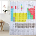 Rèm tắm polyester in chống thấm nước và mốc bảng tuần hoàn, rèm tắm, kích thước: 180x180cm