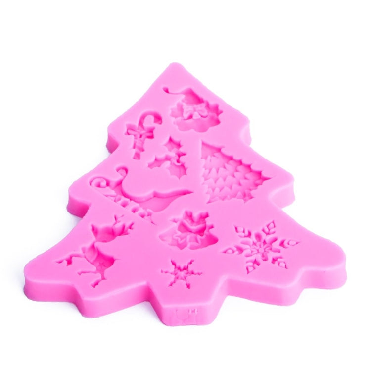 Khuôn silicone fondant hình cây thông Noel để trang trí bánh, socola, bánh quy, hình cây thông Noel