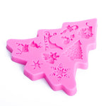 Khuôn silicone fondant hình cây thông Noel để trang trí bánh, socola, bánh quy, hình cây thông Noel