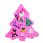 Khuôn silicone fondant hình cây thông Noel để trang trí bánh, socola, bánh quy, hình cây thông Noel
