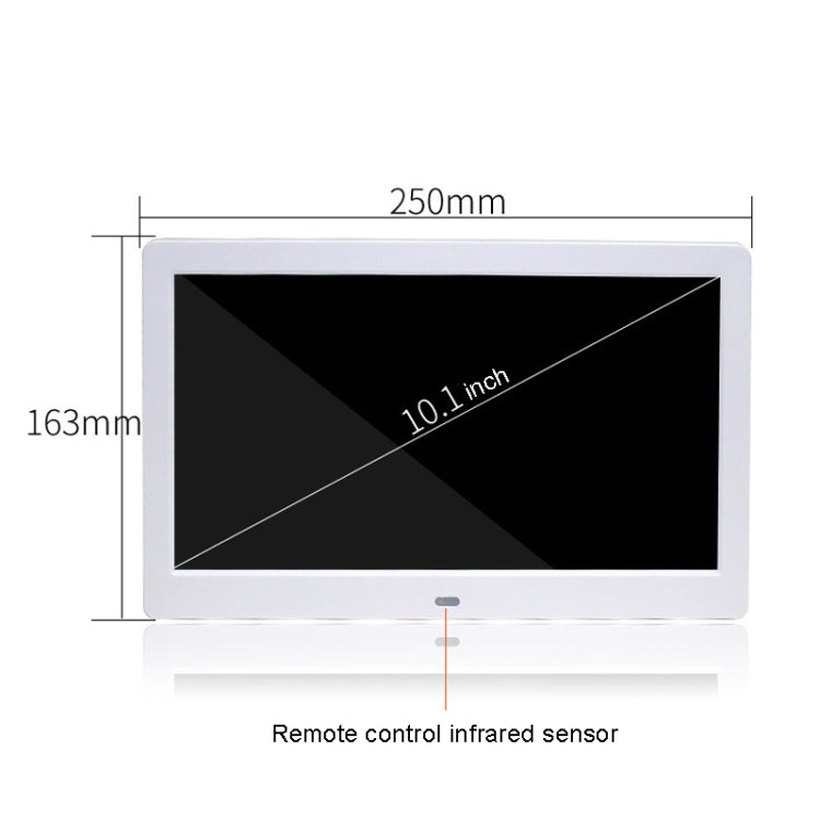 Khung ảnh kỹ thuật số LED 10.1 inch DPF-106, máy quảng cáo video, phích cắm Mỹ, EU, Anh, Úc