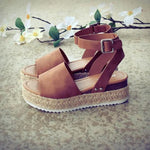 Sandal nữ đế bằng khóa một nút, size 35, 36, 37, 38, 39, 40, 41, 42, 43, 44