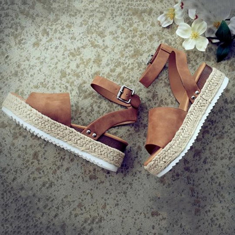 Sandal nữ đế bằng khóa một nút, size 35, 36, 37, 38, 39, 40, 41, 42, 43, 44